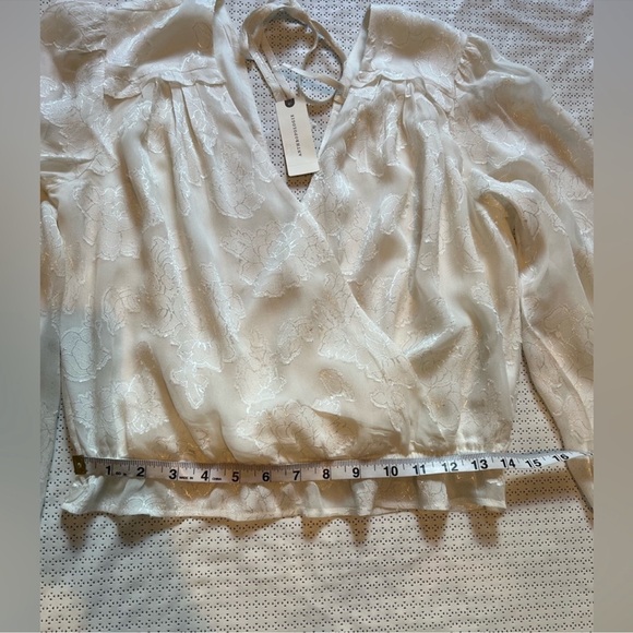 Anthropologie Sheer Surplice Blouse S - Picture 8 of 14